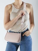 Schoudertas /cross Body Grained Miniprix Roze grained F3699-vue-porte